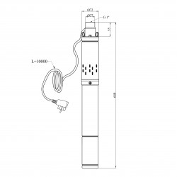 Насос глибинний Forwater 3S QGD1,2-50-0,37 кВт з вбудованим конденсатором