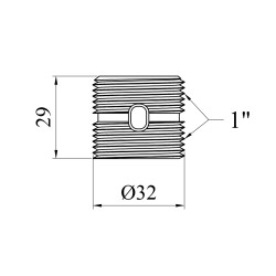 Ніпель для алюмінієвого радіатора Karro 1" ЗЗ