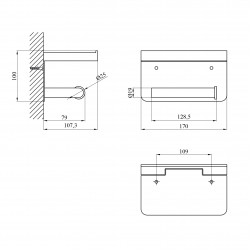 Тримач для туалетного паперу Kroner KRP Graz - GRP3018
