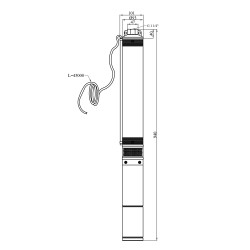 Насос глибинний відцентрований багатоступінчатий Pumpman 4STM3-13-0,75 кВт вбудований пульт