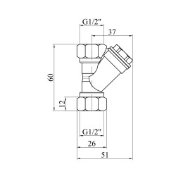 Фільтр грубої очистки Karro "Super" 1/2" ВВ латунний KR-201 Фільтр грубої очистки Karro "Super" 1/2" ВВ латунний KR-201