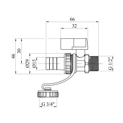 Зливний кран Karro 1/2" РЗ нікельований KR-11074