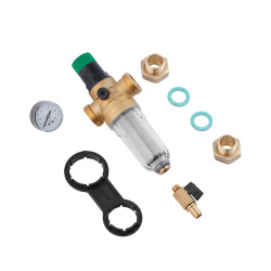 Фільтр самоочисний з редуктором тиску Karro 1" ЗЗ, латунний KR-8800 Фільтр самоочисний з редуктором тиску Karro 1" ЗЗ, латунний KR-8800