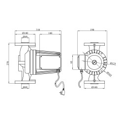 Насос циркуляційний Forwater WRS 50/1100-F (Grundfos)