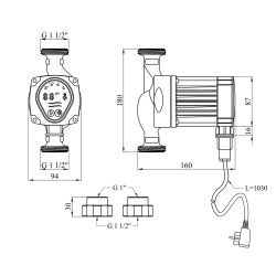 Насос циркуляційний Forwater WPB 25/6-180 Насос циркуляційний Forwater WPB 25/6-180
