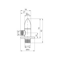 Кран приладовий для підключення Karro 1/2"х1/2" ЗЗ хромований KR-3111 Кран приладовий для підключення Karro 1/2"х1/2" ЗЗ хромований KR-3111