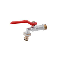 Кран для поливу Karro 1/2" PN40 з латунним з'єднанням для шлангу, нікельований KR-2001А Кран для поливу Karro 1/2" PN40 з латунним з'єднанням для шлангу, нікельований KR-2001А