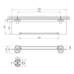 Полиця для ванної кімнати Kroner KRM Elbe - ACG2907