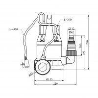 Насос дренажний Forwater QDP 7-6-0,5 кВт Насос дренажний Forwater QDP 7-6-0,5 кВт