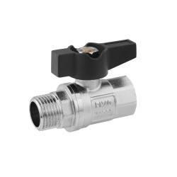 Кран кульовий Karro "Uno Black" 1/2" ВЗ PN40 метелик