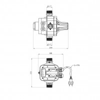 Реле тиску електронне із захистом від сухого ходу Forwater HS 8 з розеткою