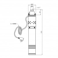 Насос глибинний шнековий Agua 4S QGD2,4-90-0,50 Hmax 90 м Qmax 40 л/хв P 500 Вт з вбудованим конденсатором Насос глибинний шнековий Agua 4S QGD2,4-90-0,50 Hmax 90 м Qmax 40 л/хв P 500 Вт з вбудованим конденсатором