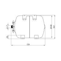 Гідроакумулятор Pumpman горизонтальний 50 л Гідроакумулятор Pumpman горизонтальний 50 л