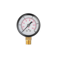 Манометр Forwater 1/4" 7-10 Bar нижнє підключення Манометр Forwater 1/4" 7-10 Bar нижнє підключення