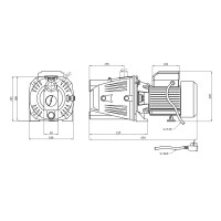 Насос поверхневий Grandwater JET100L 1,1 кВт Насос поверхневий Grandwater JET100L 1,1 кВт