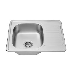 Кухонна мийка Kroner KRP Satin - 6350 (0.8 мм)