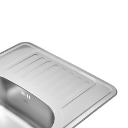 Кухонна мийка Kroner KRP Satin - 6350 (0.8 мм)