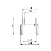 Муфта редукційна PPR Baux 32х25 мм Муфта редукційна PPR Baux 32х25 мм