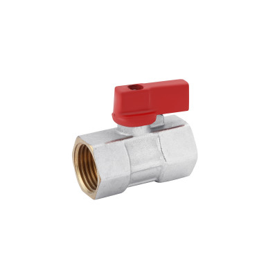 Кран кульовий Karro "Standart" 1/2" ВВ "Mini" PN30 ручка, нікельований