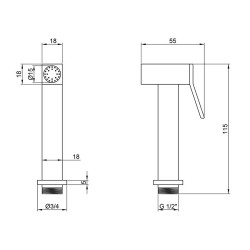 Лійка для гігієнічного душу Kroner KRM - C711 Лійка для гігієнічного душу Kroner KRM - C711