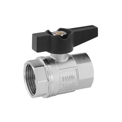 Кран кульовий Karro UNO 1" ВВ PN40 метелик, нікельований Кран кульовий Karro UNO 1" ВВ PN40 метелик, нікельований