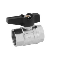 Кран кульовий Karro UNO 1" ВВ PN40 метелик, нікельований