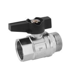 Кран кульовий Karro "Uno Black" 1" ВЗ PN40 метелик