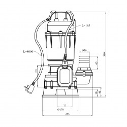 Насос фекальний Agua WQD(A) 10-10-1.1 кВт