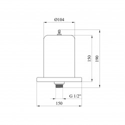 Гідроакумулятор вертикальний Forwater 1 л