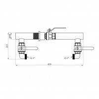 Байпас короткий в зборі STA (DN) 50 з краном