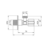 Кран приладовий Kroner KRP Eckventil C401 1/2"х1/2" ЗЗ
