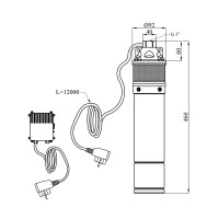 Насос глибинний вихровий Pumpman 4SKM100 Нmax 60 м Qmax 2,7 куб.м 750 Вт з пультом Насос глибинний вихровий Pumpman 4SKM100 Нmax 60 м Qmax 2,7 куб.м 750 Вт з пультом