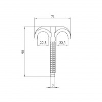 Кріплення забивне подвійне Український легіон 100 мм біле