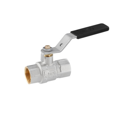 Кран кульовий Kroner 1/2" ВВ PN40 ручка, нікельований