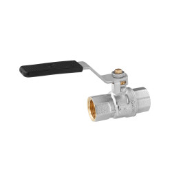 Кран кульовий Kroner 1/2" ВВ PN40 ручка, нікельований Кран кульовий Kroner 1/2" ВВ PN40 ручка, нікельований