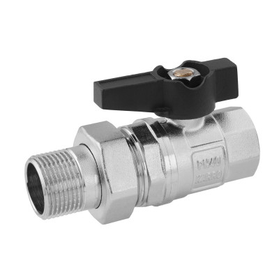 Кран-американка кульовий прямий Karro "Uno Black" 3/4" ВЗ PN40 метелик Кран-американка кульовий прямий Karro "Uno Black" 3/4" ВЗ PN40 метелик