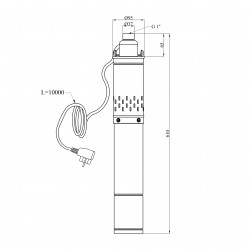 Насос глибинний Forwater 4SQGD1,2-100-0,75 кВт з вбудованим конденсатором Насос глибинний Forwater 4SQGD1,2-100-0,75 кВт з вбудованим конденсатором
