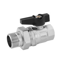 Кран-американка кульовий прямий Karro "Uno Black" 1" ВЗ PN40 метелик Кран-американка кульовий прямий Karro "Uno Black" 1" ВЗ PN40 метелик