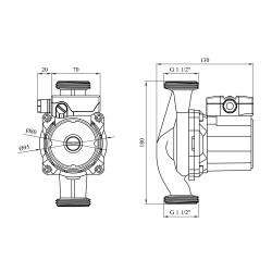 Насос циркуляційний Forwater WRS 25/6-180 Green (Wilo) Насос циркуляційний Forwater WRS 25/6-180 Green (Wilo)