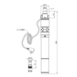Насос глибинний шнековий Pumpman 3QGD0.8-50-0.37 кВт Нmax 130 м Qmax 1,2 куб.м 370 Вт Насос глибинний шнековий Pumpman 3QGD0.8-50-0.37 кВт Нmax 130 м Qmax 1,2 куб.м 370 Вт