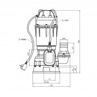 Насос фекальний Agua WQD-C-13-10-2.5 кВт з ножем