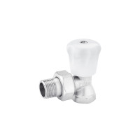 Кран радіаторний верхній кутовий Karro 1/2" ВЗ нікельований KR-303