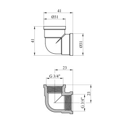 Кутник Karro 3/4" ВВ нікельований KR-3107 Кутник Karro 3/4" ВВ нікельований KR-3107