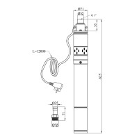 Насос глибинний шнековий Pumpman 3QGD2-125-0.55 кВт Нmax 125 м Qmax 1,8 куб.м 550 Вт