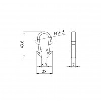 Кріплення для теплої підлоги скоба якірна Український легіон 40 мм біла