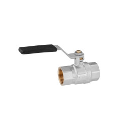 Кран кульовий Kroner 3/4" ВВ PN40 ручка, нікельований Кран кульовий Kroner 3/4" ВВ PN40 ручка, нікельований