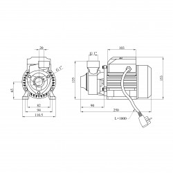 Насос поверхневий вихровий Agua QB 60 Нmax 35 м Qmax 35 л/хв P 370 Вт Насос поверхневий вихровий Agua QB 60 Нmax 35 м Qmax 35 л/хв P 370 Вт
