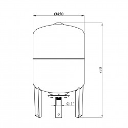 Гідроакумулятор Pumpman VT вертикальний 100 л