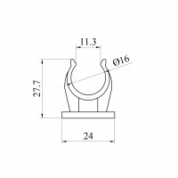 Кріплення для металопластикової труби Український легіон 15х16 мм одинарне