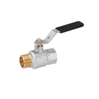 Кран кульовий Kroner 3/4" ВЗ PN40 ручка, нікельований Кран кульовий Kroner 3/4" ВЗ PN40 ручка, нікельований